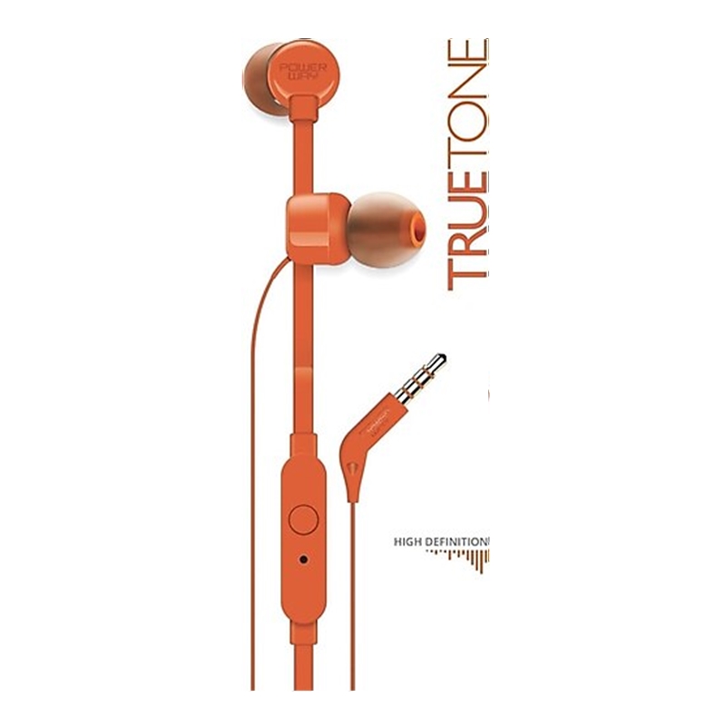 Powerway Truetone Turuncu Mikrofonlu Kulak İçi Kulaklık 3,5mm Jack