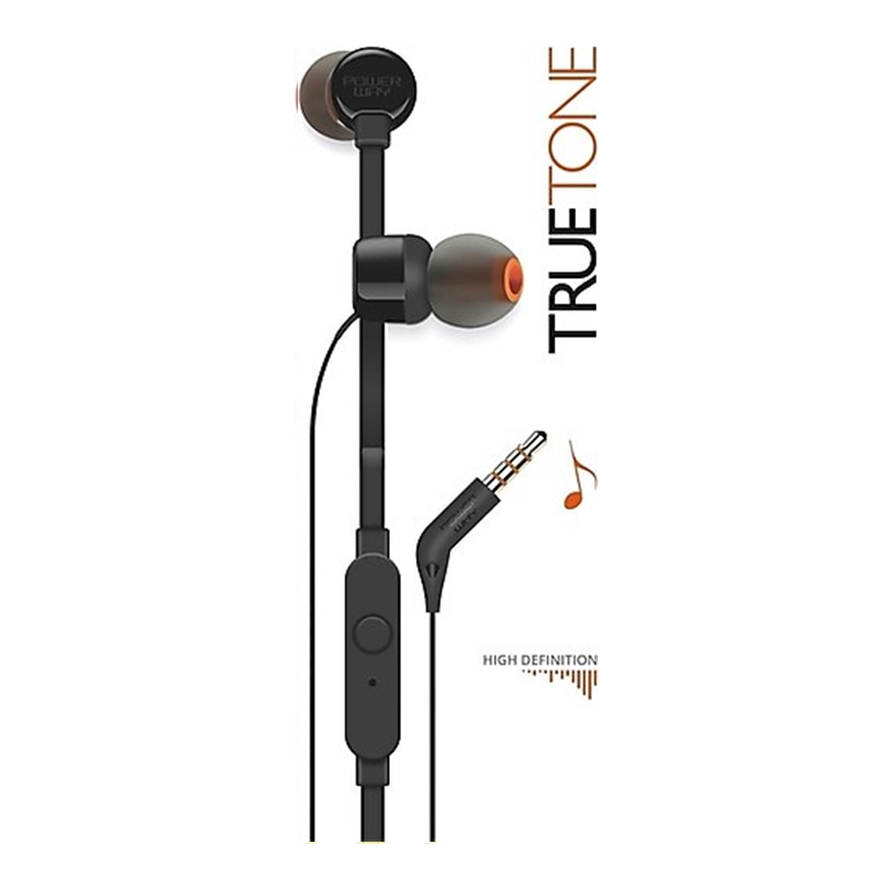 Powerway Truetone Siyah Mikrofonlu Kulak İçi Kulaklık 3,5mm Jack