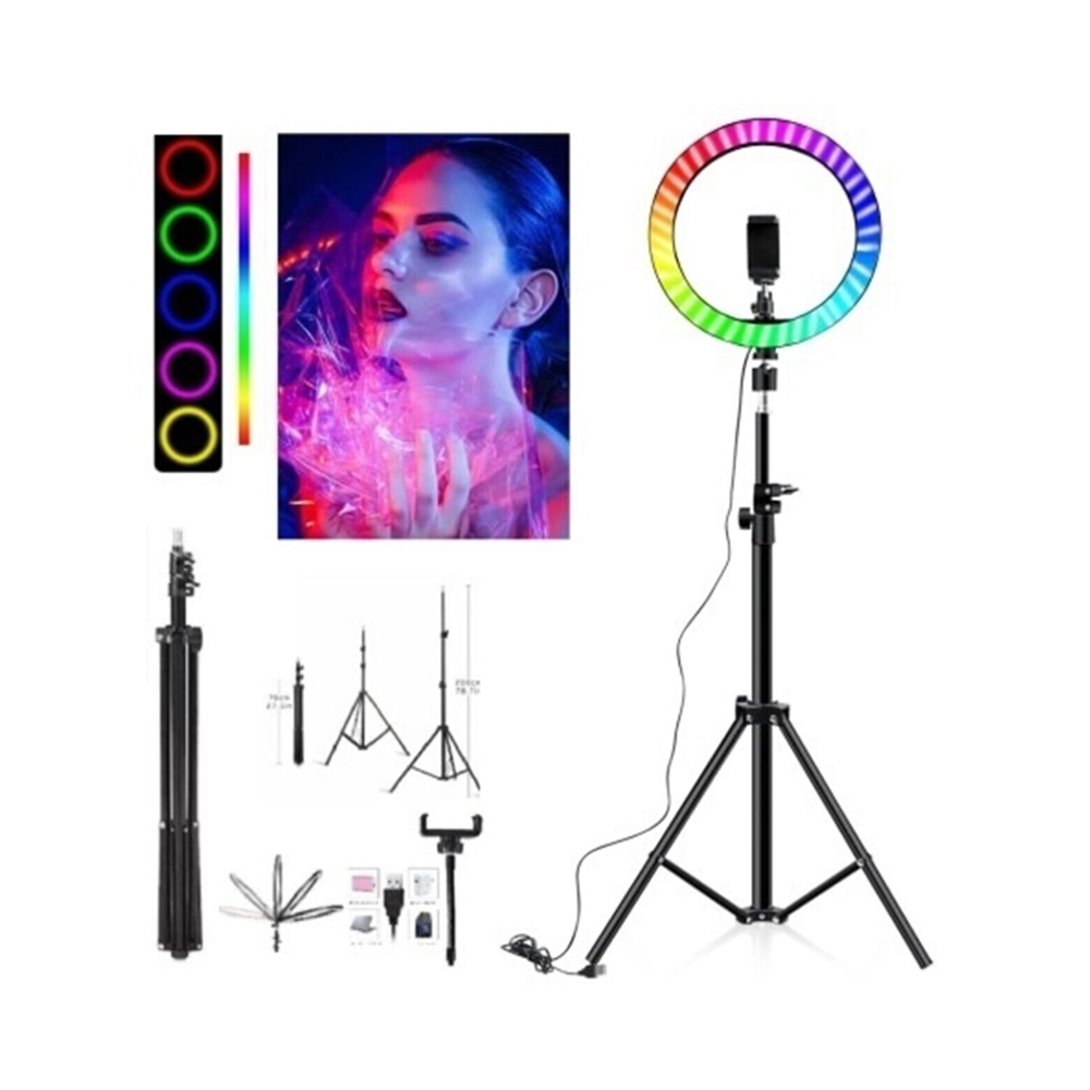 Rgb Ring Light Işık Led Youtuber Makyaj 33cm (13”İNCH)