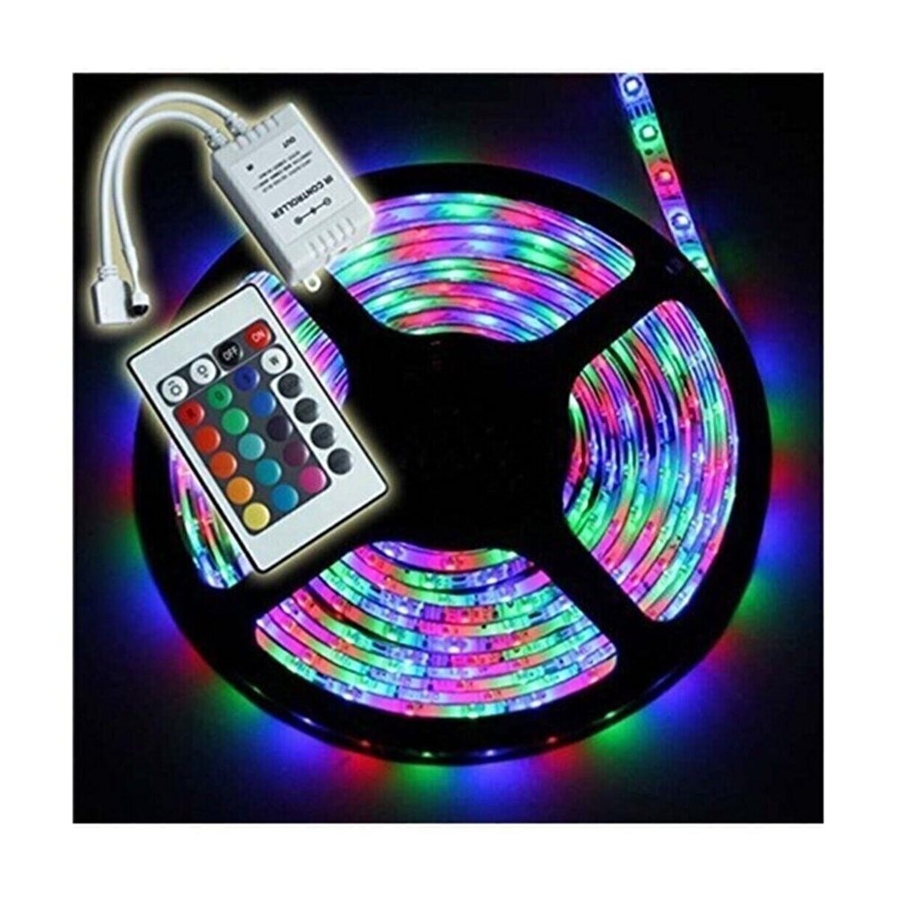Led Animasyonlu Kumandalı Trafolu Rgb Şerit Işık Aydınlatma 5 Metre
