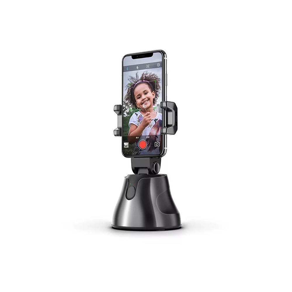 Gimbal Pilli Robot Kameraman Telefon Tutucu Siyah