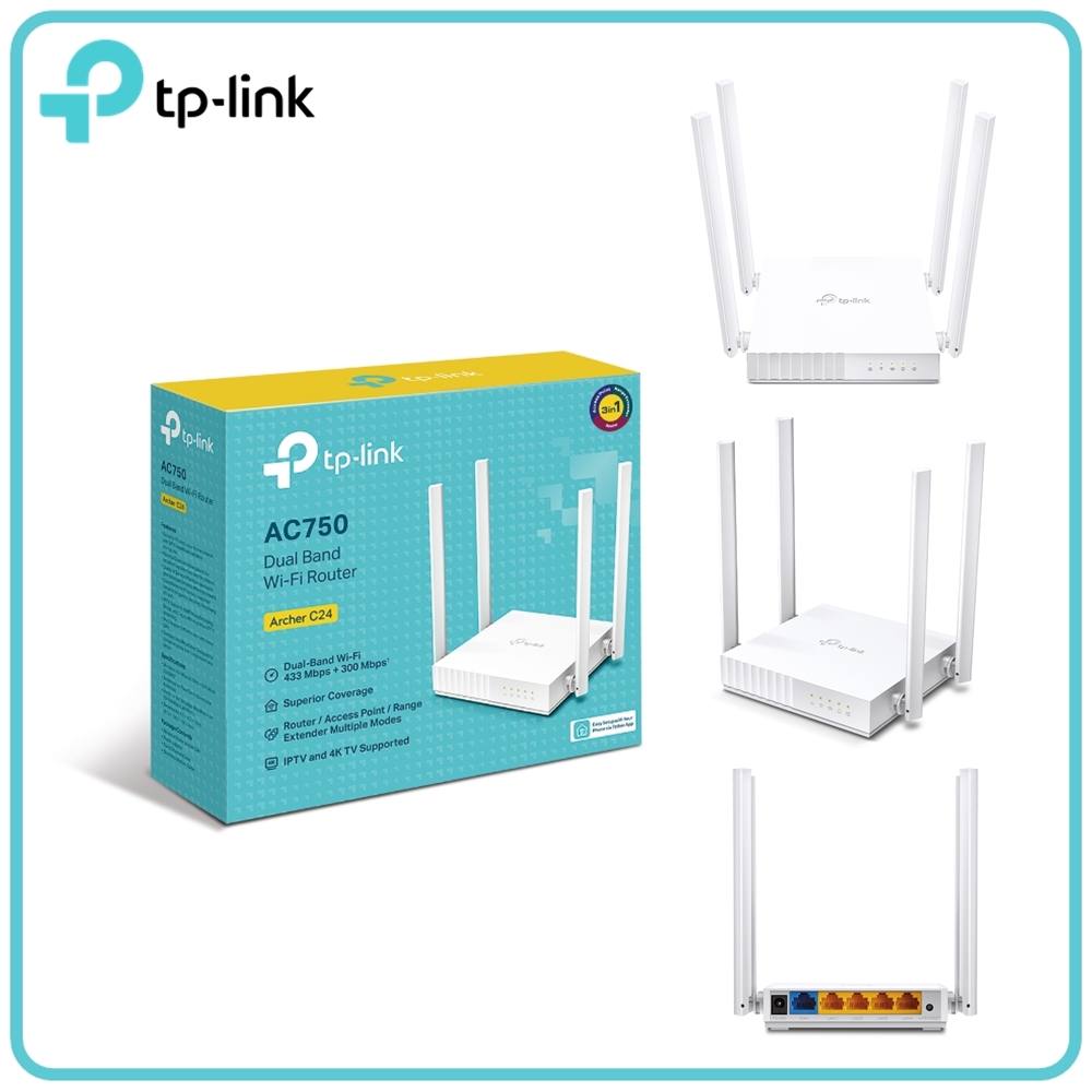 Tp-Link AC750 Archer C24 Kablosuz Dağıtıcı