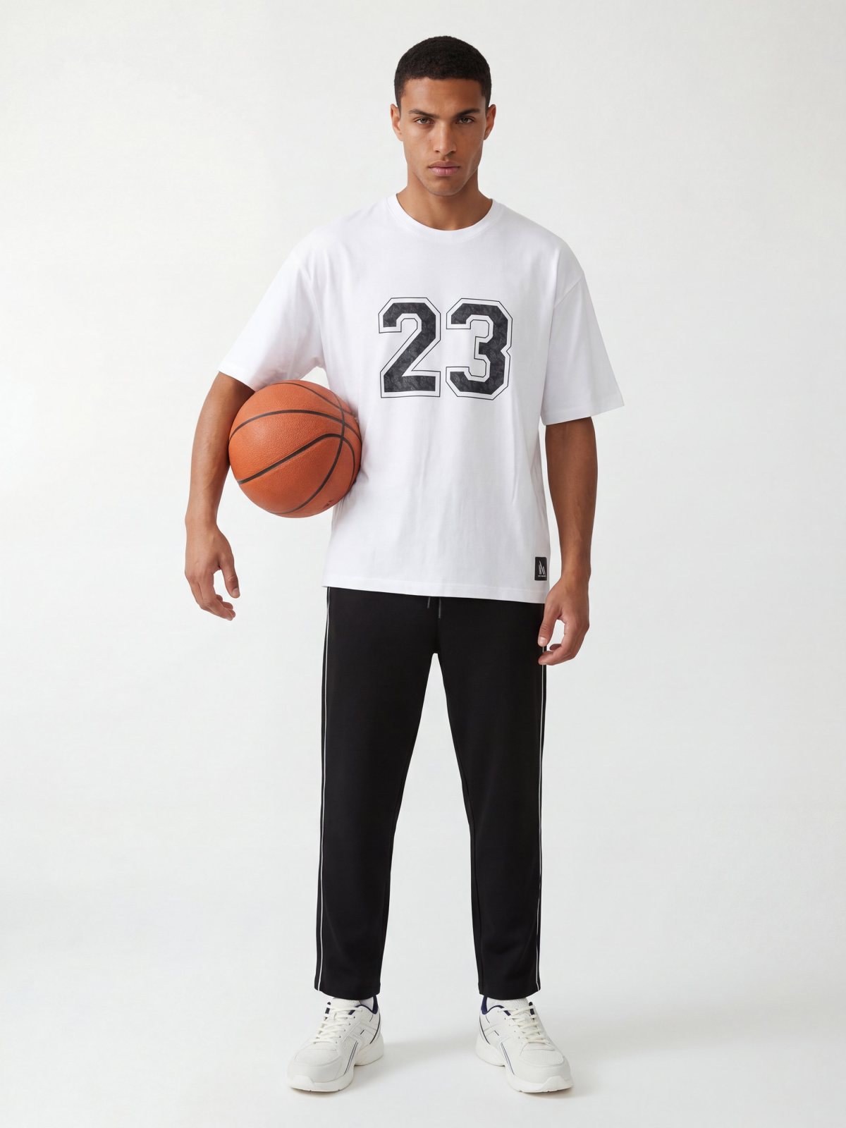 Erkek T-Shirt S6JO77Z8 BUXE BEYAZI