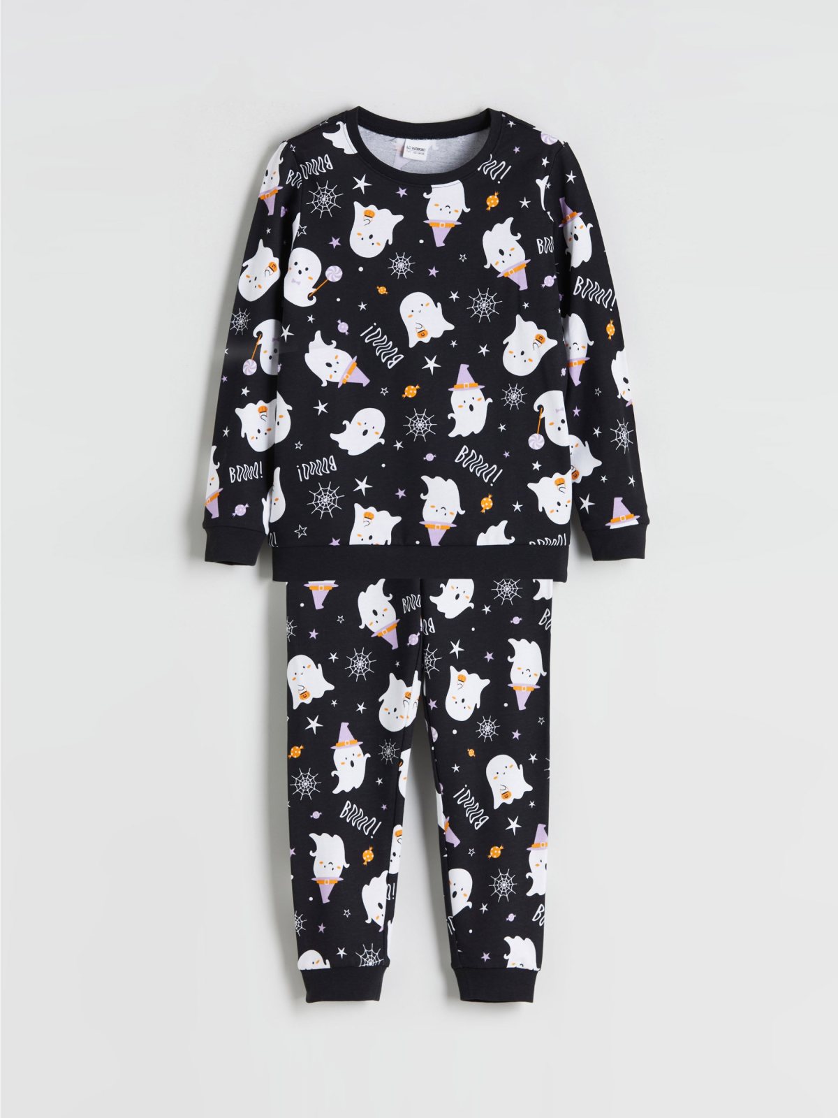 Pijama Takım SİYAH BASKILI