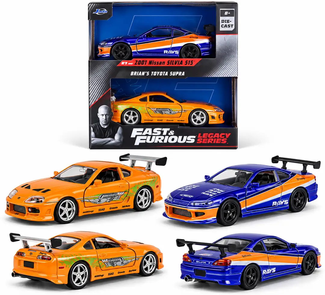 Jada Toys Fast & Furious Legacy Series 2'li Metal Oyuncak Araba Seti