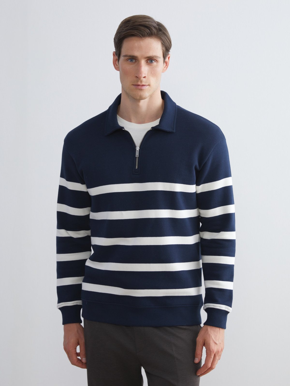 Sweatshirt LACİVERT ÇİZGİLİ