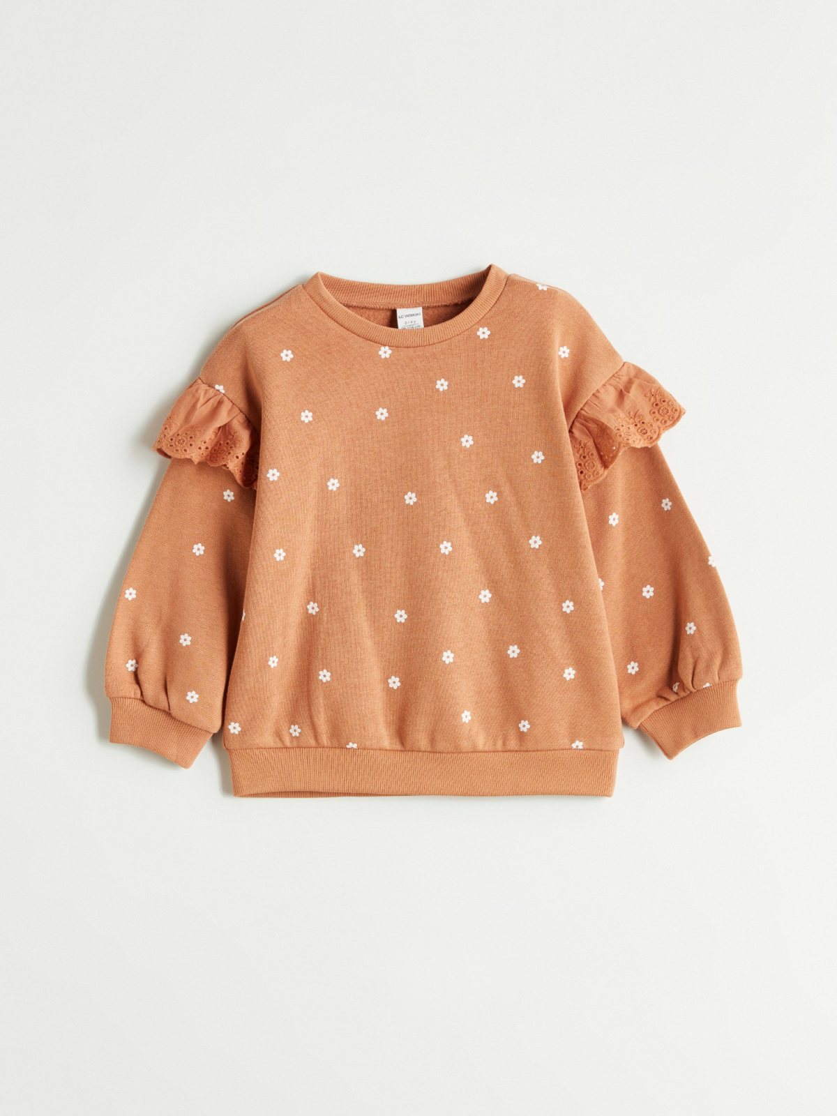 Sweatshirt Açık Kahverengi Baskılı