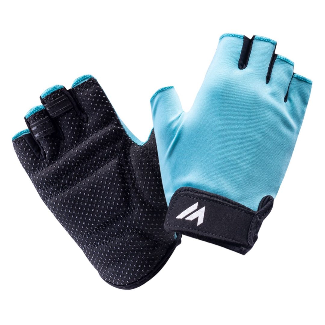 Martes Essentials Gripse Kadın Bisiklet Eldiveni - Turkuaz, Dolgulu Kısa Parmaklı Spor Eldiveni