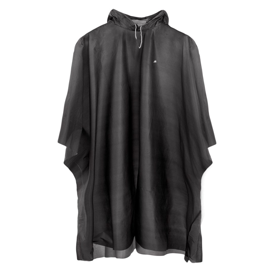 Martes Essentials Poncho Raincoat Siyah Yağmurluk Pançosu - Kapüşonlu Outdoor Yağmurluk