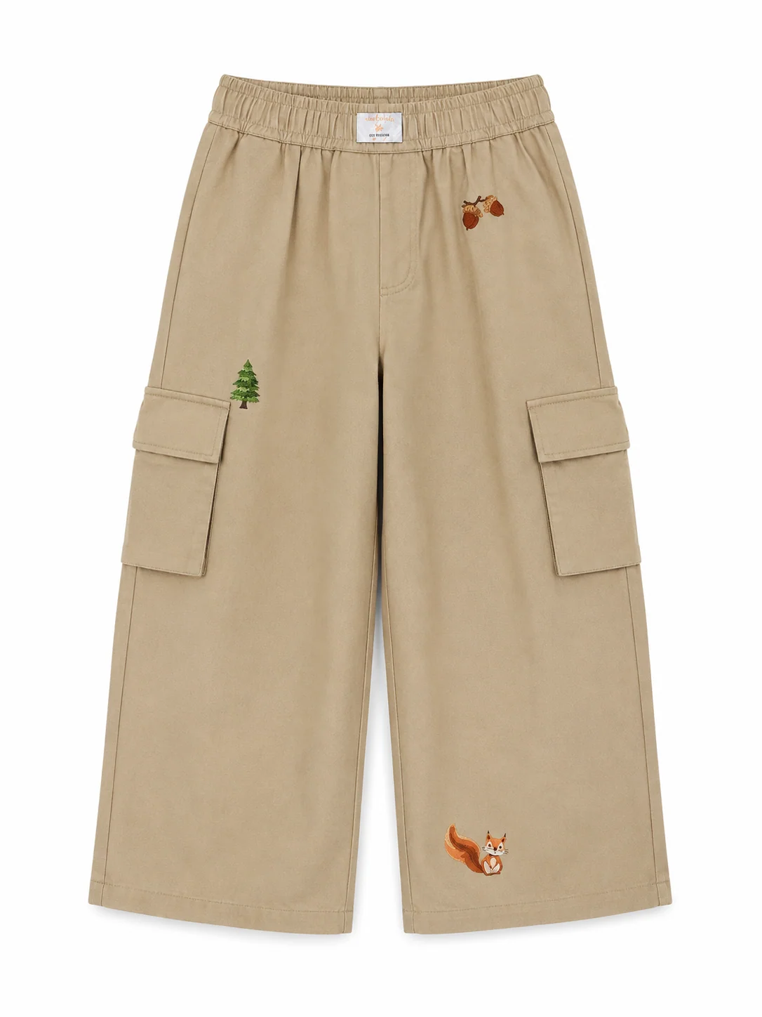 Tiny Stories Gabardin Kargo Bol Paça Pantolon - Bej