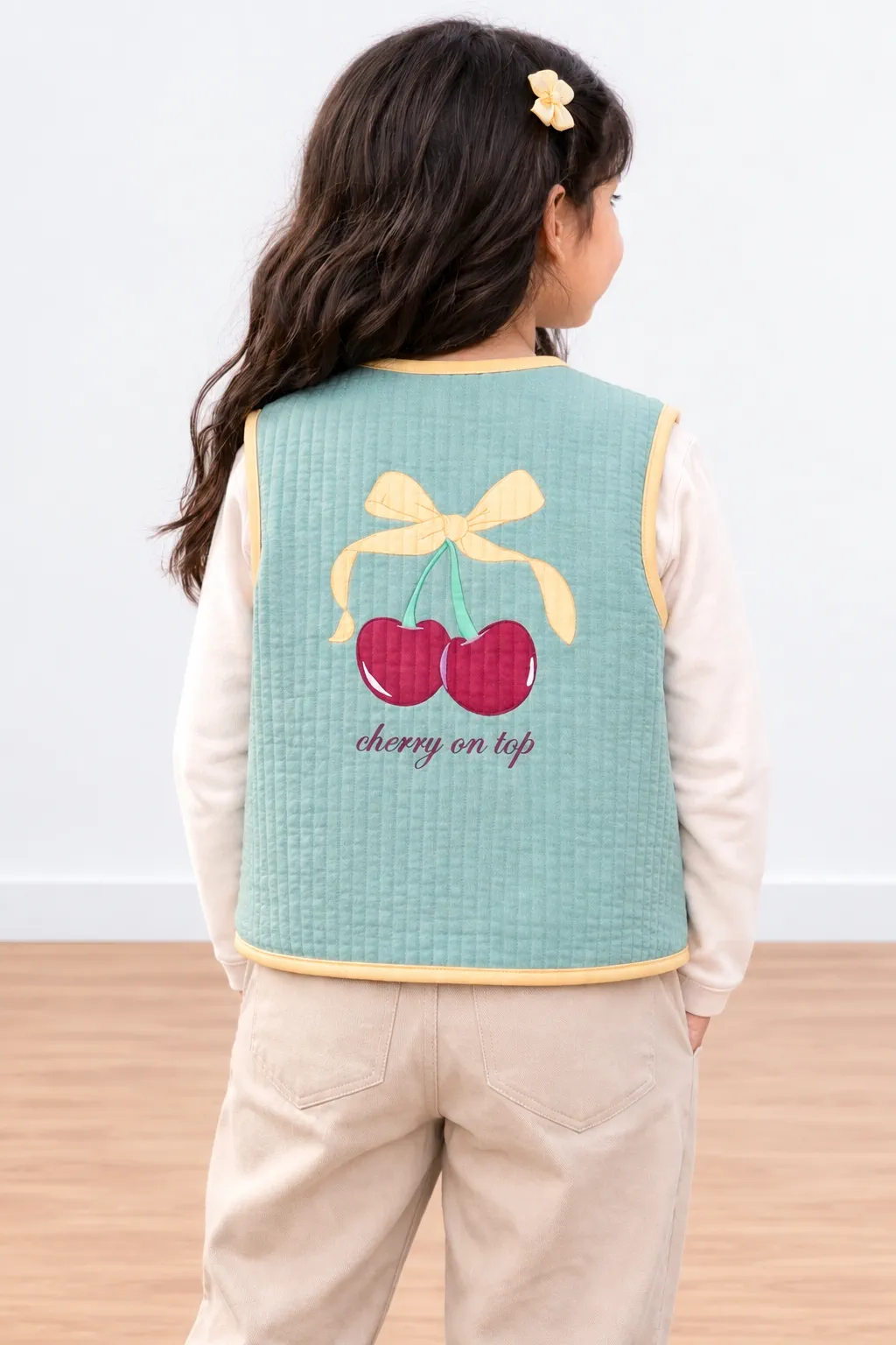Cherry Kapitone Yelek Mint