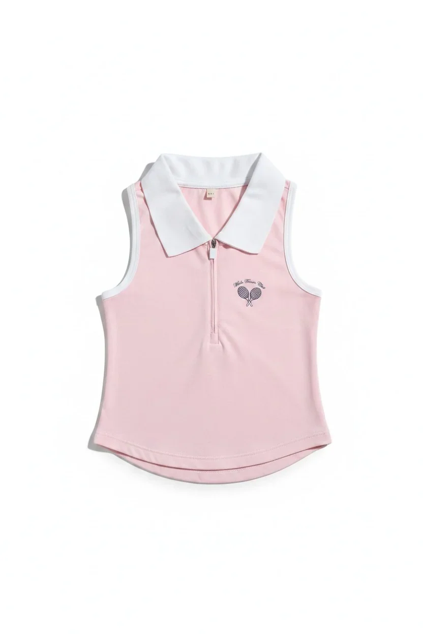 Miela Kids Tennis Club Kız Çocuk Fermuarlı Spor Üst Candy Pink