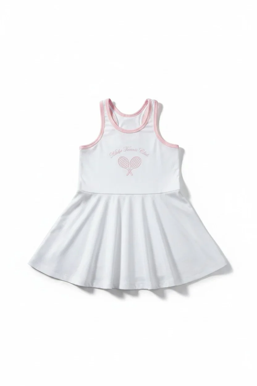 Miela Kids Tennis Club Kız Çocuk Tenis Elbisesi Beyaz