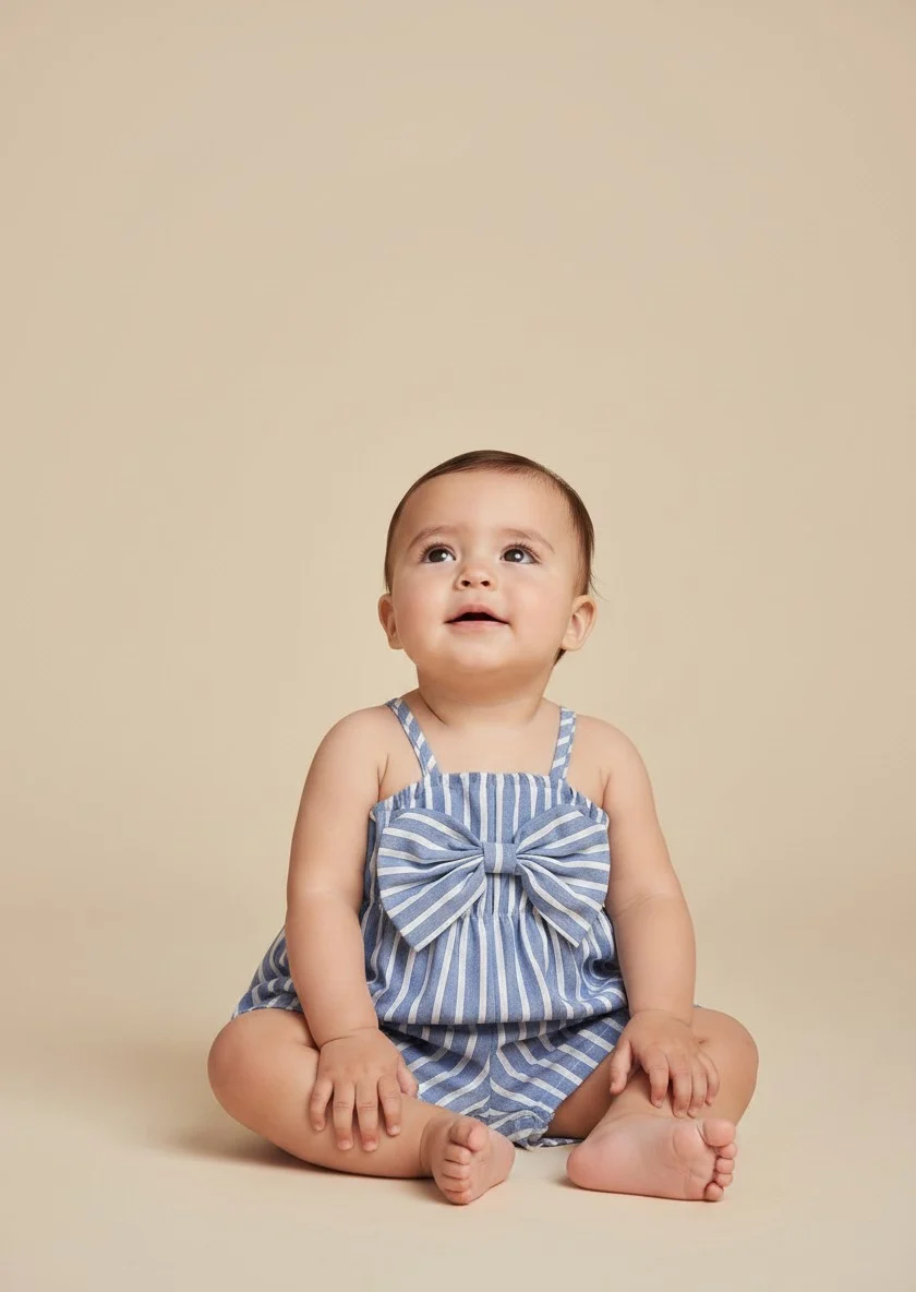 Petits Nobles Skylar Bow Playsuit