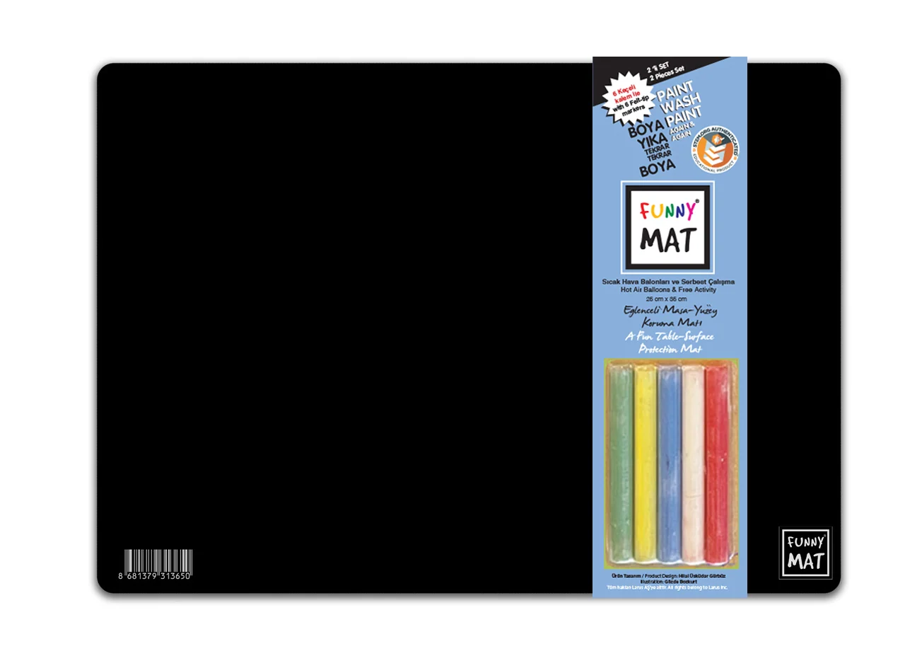 Funny Mat Black (Tebeşirli ) Serbest Çalışma 25X35CM