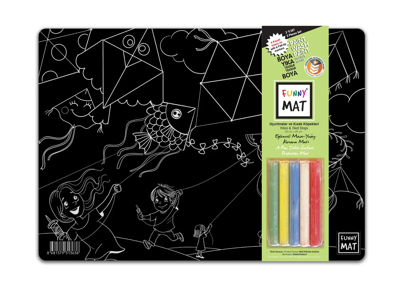 Funny Mat Black (Tebeşirli ) Uçurma 25X35CM