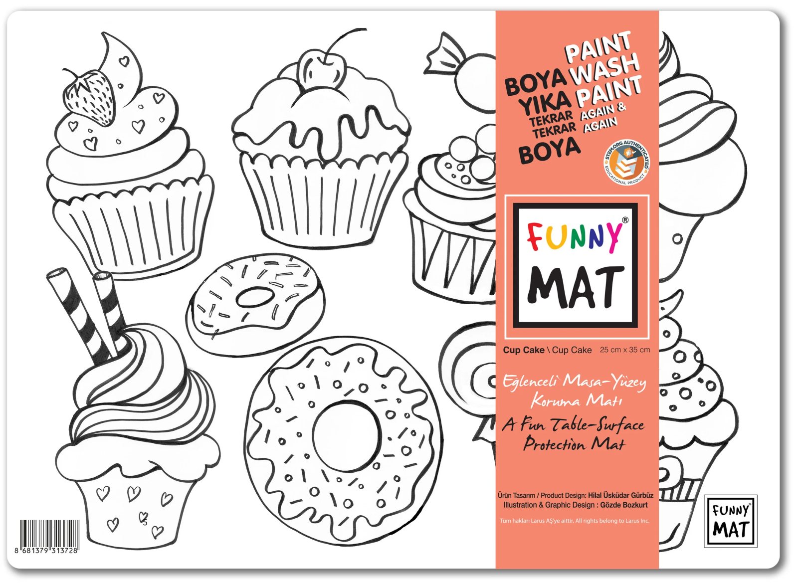 Funny Mat Small Series Cup Cake 25X35CM