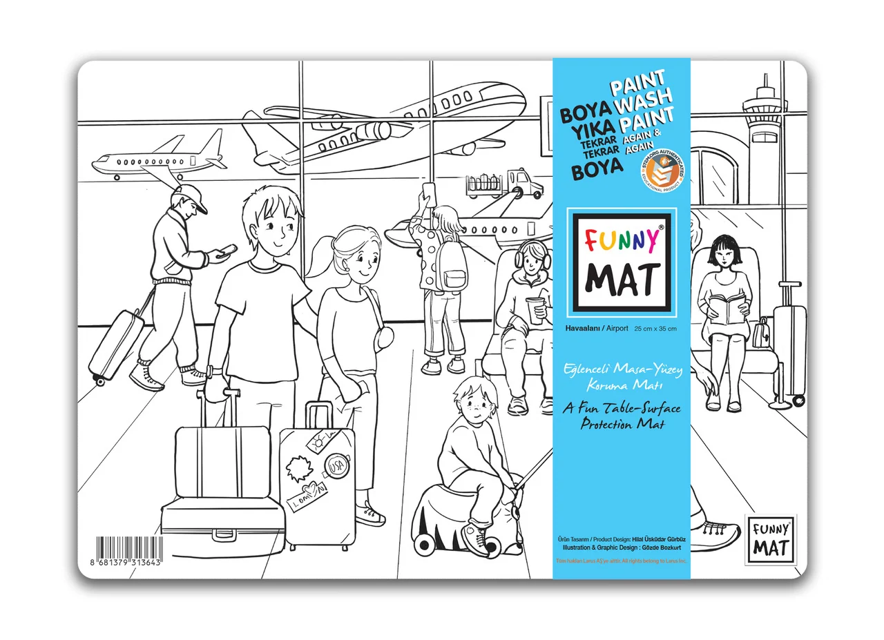 Funny Mat Small Series Havaalanı 25X35CM
