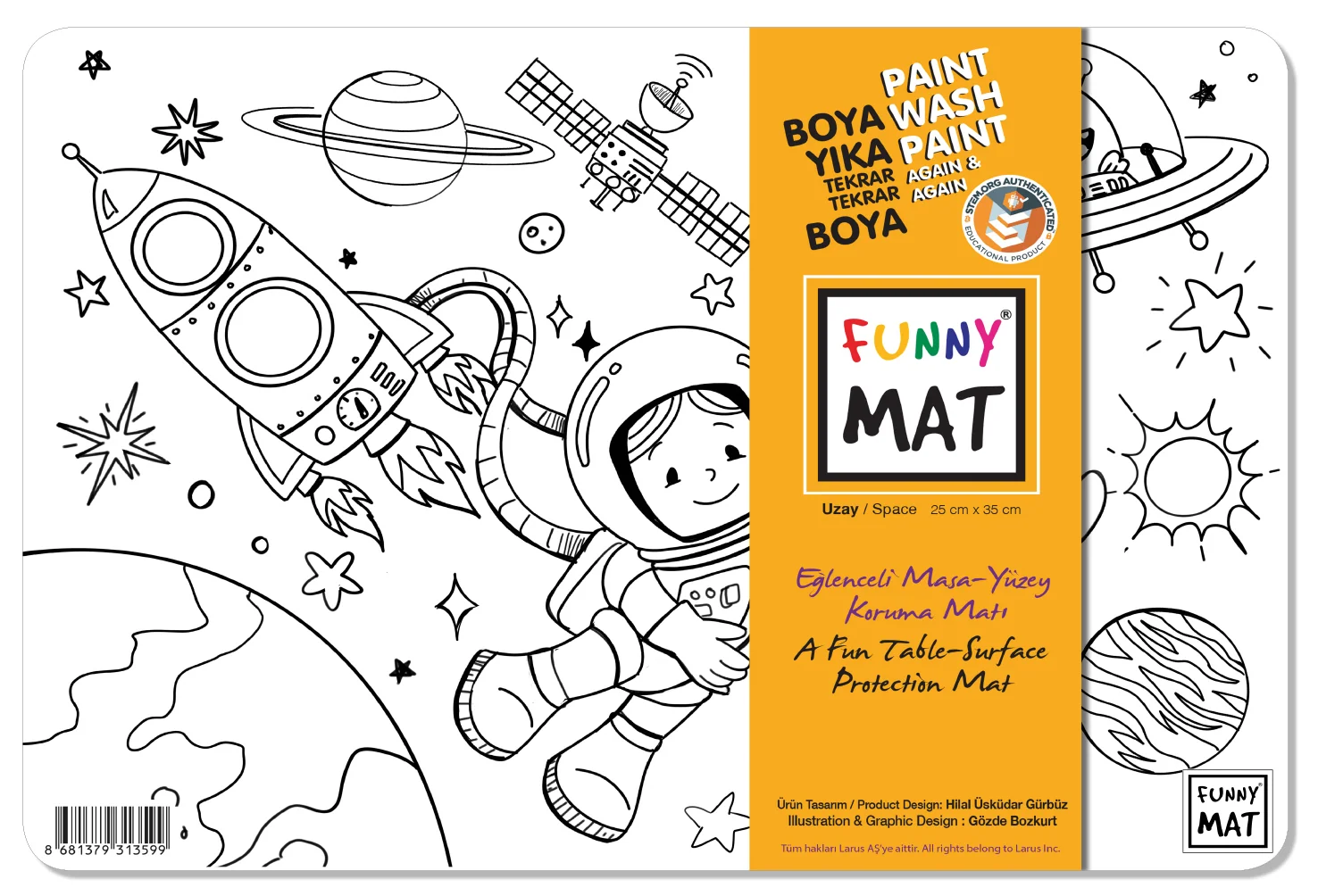 Funny Mat Small Series Uzay 25X35CM