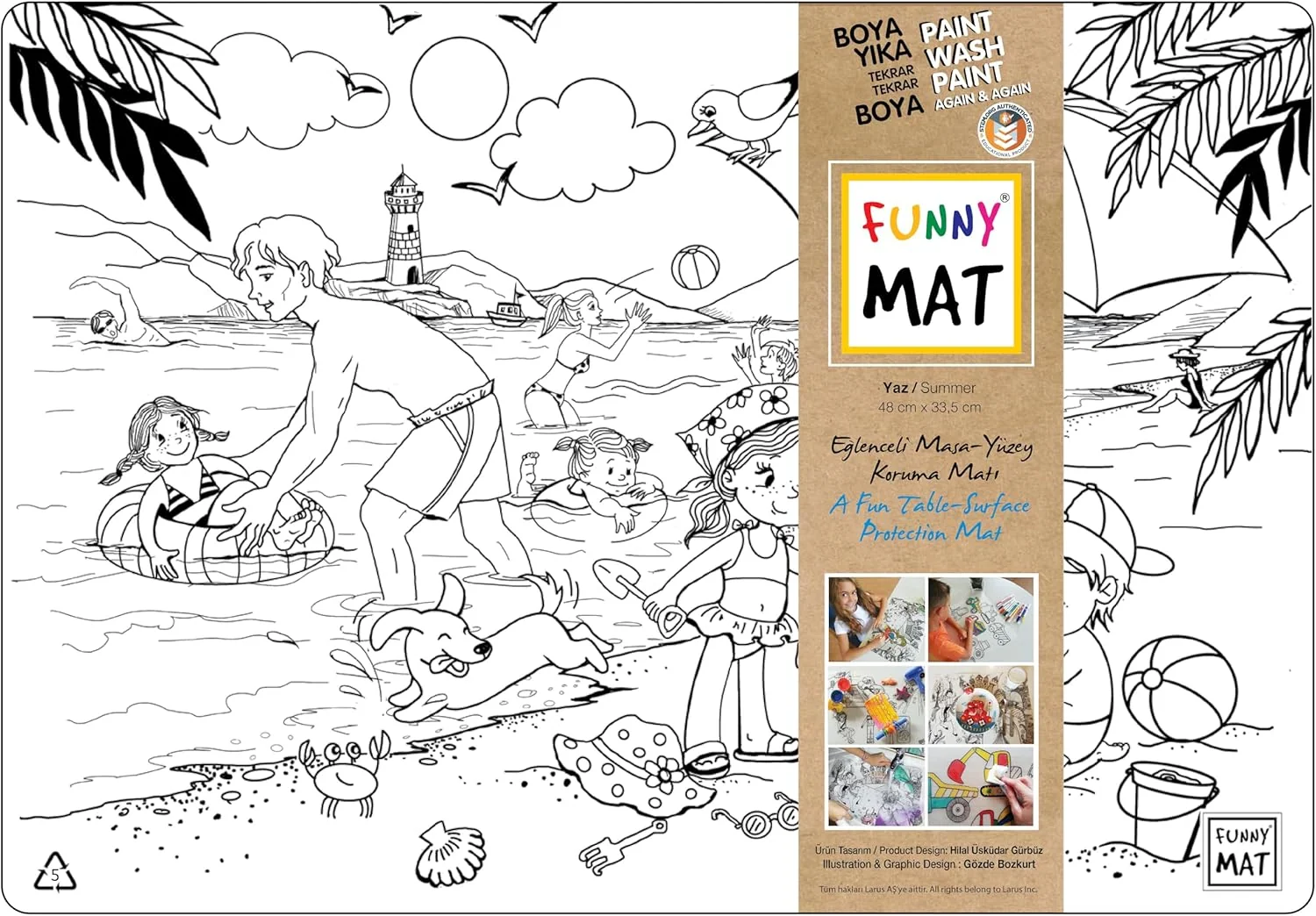 Funny Mat Yaz (%95 Geri Dönüşümlü) 48 x 33.5 cm