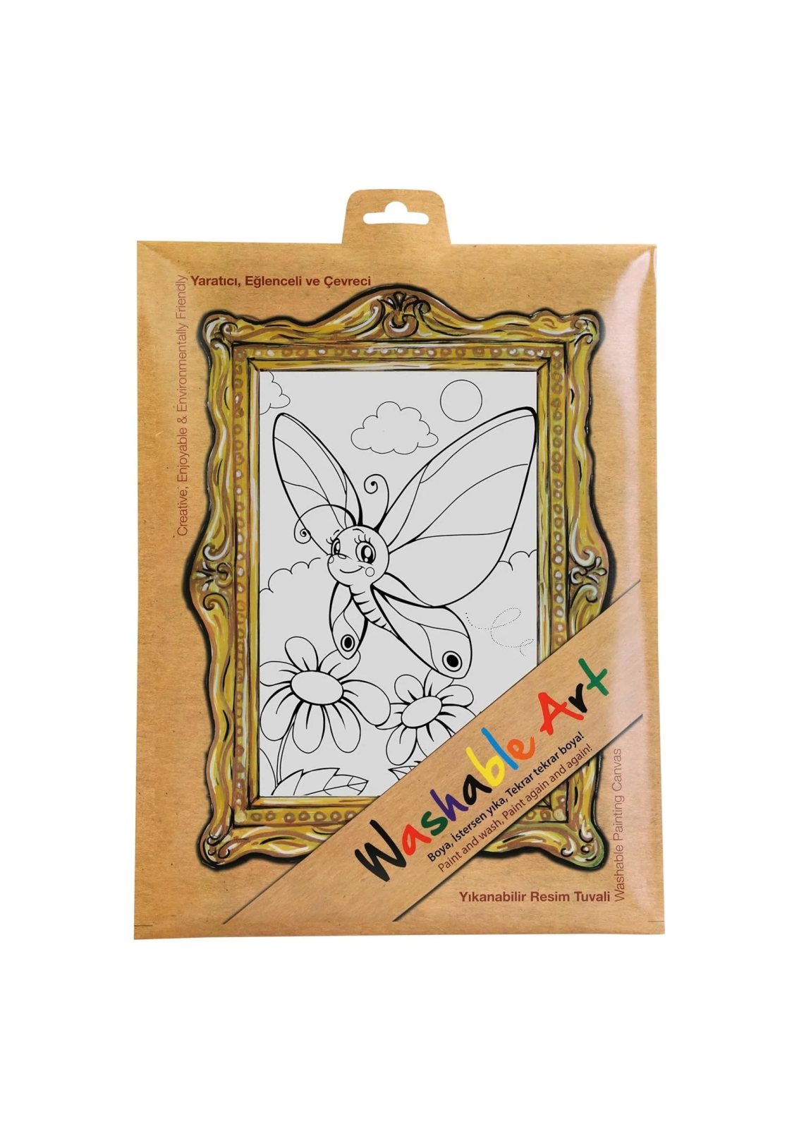 Akademi Çocuk Funny Mat Washable Art Kelebek Yıkanabilir Boyama Matı