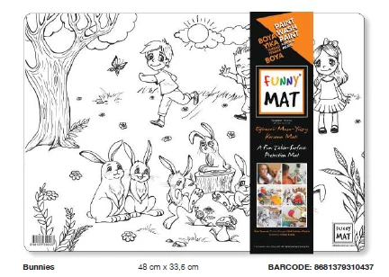 Funny Mat Tavşanlar 48 x 33.5 cm