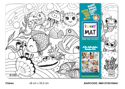 Funny Mat Balıklar 48 x 33.5