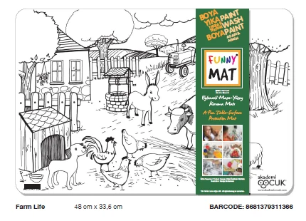 Funny Mat Çiftlik 48 x 33.5 cm