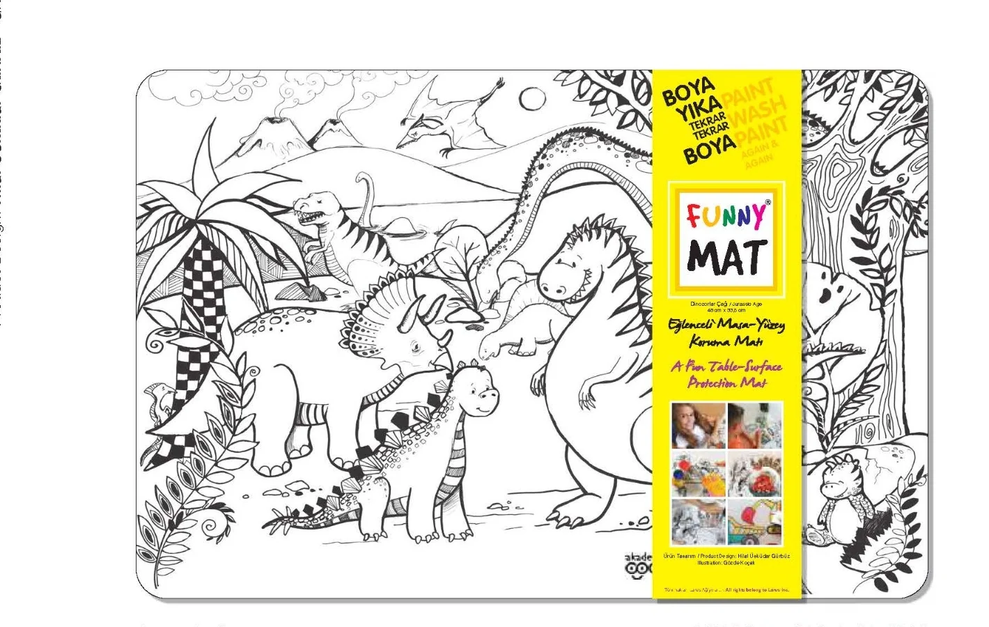 Funny Mat Dinozorlar Çağı 48 x 33.5 cm