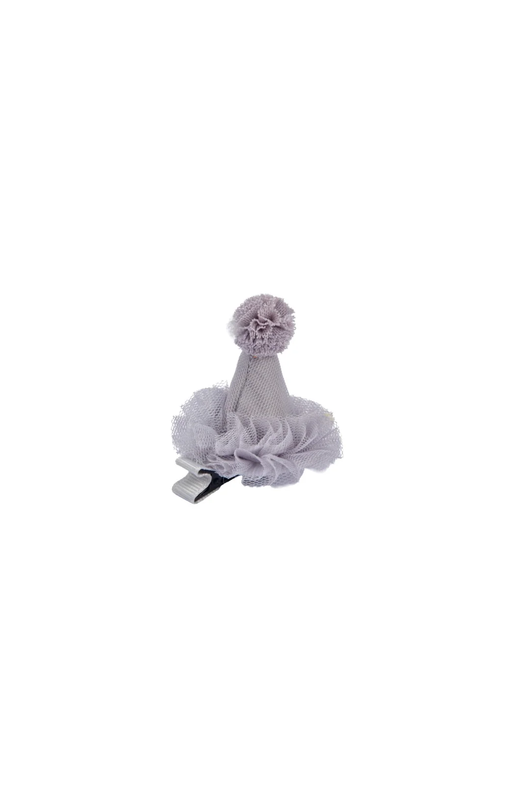 Chica Magica Medium Saç Toka Grey Pompom