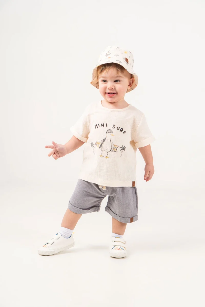 Jnf Mini Surf Gri Takım Şapkalı 10226