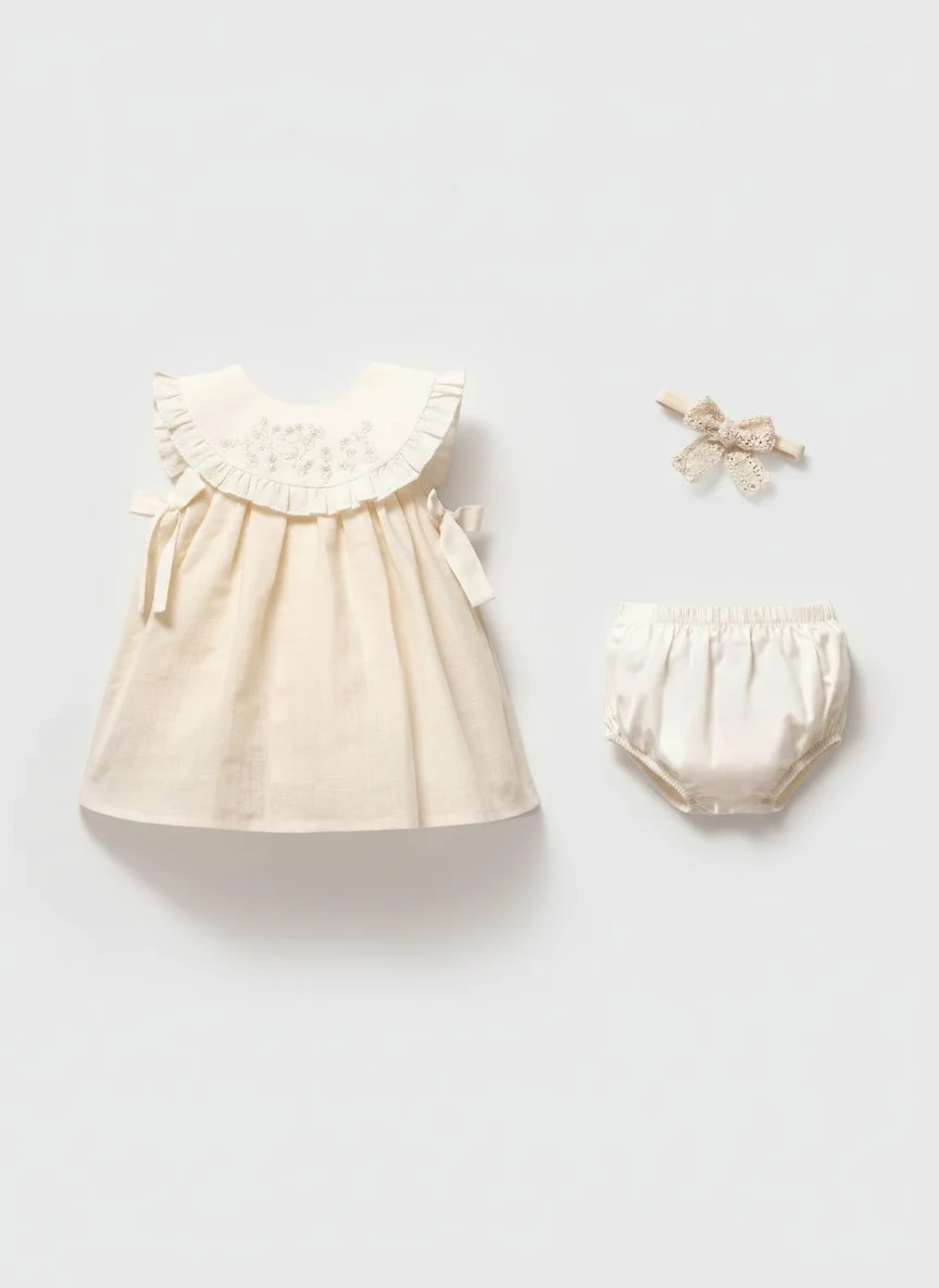 Yakalı Bebek Elbise 8238