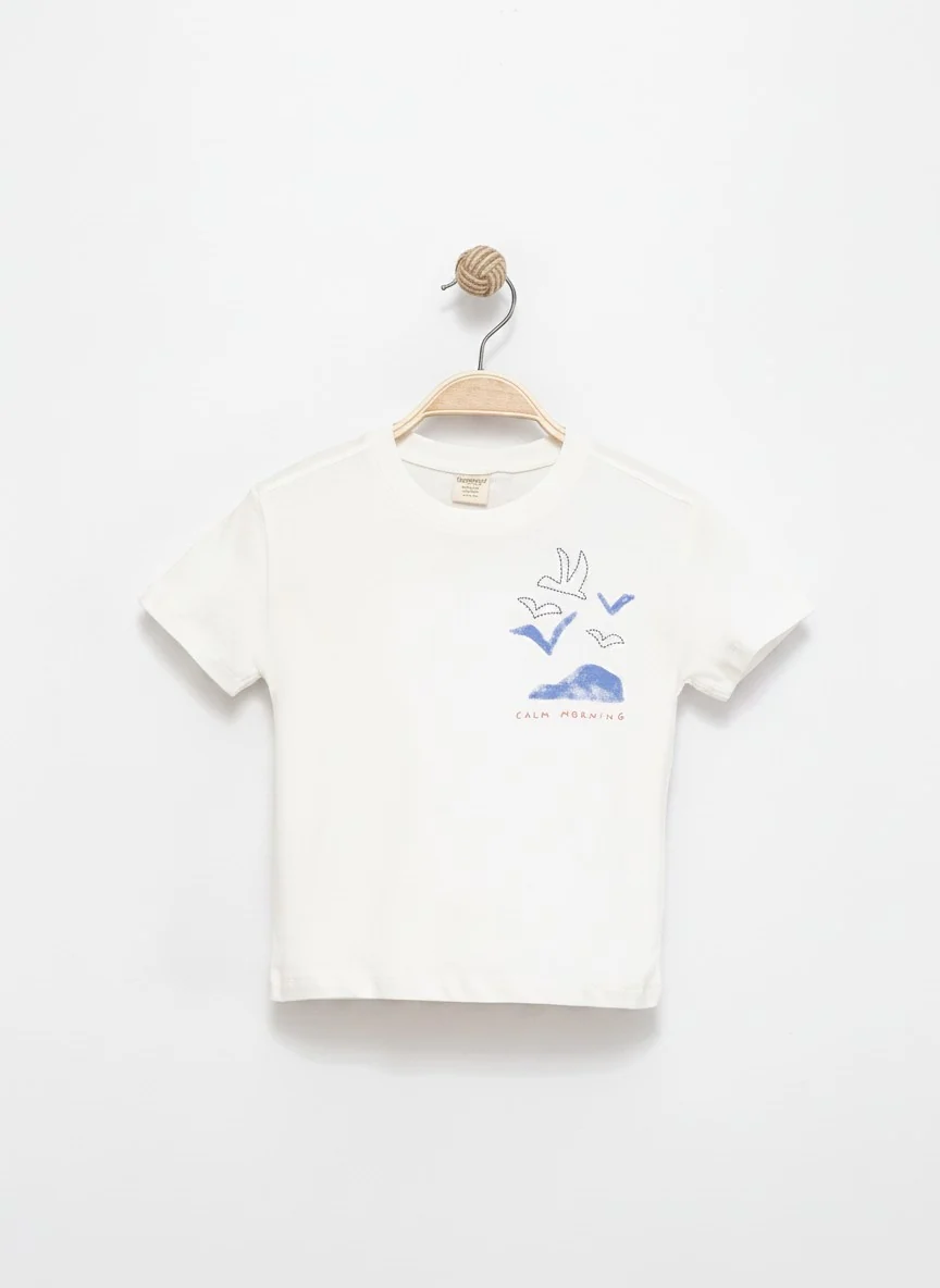 Calm Mornings Cotton T-Shirt 3457-2