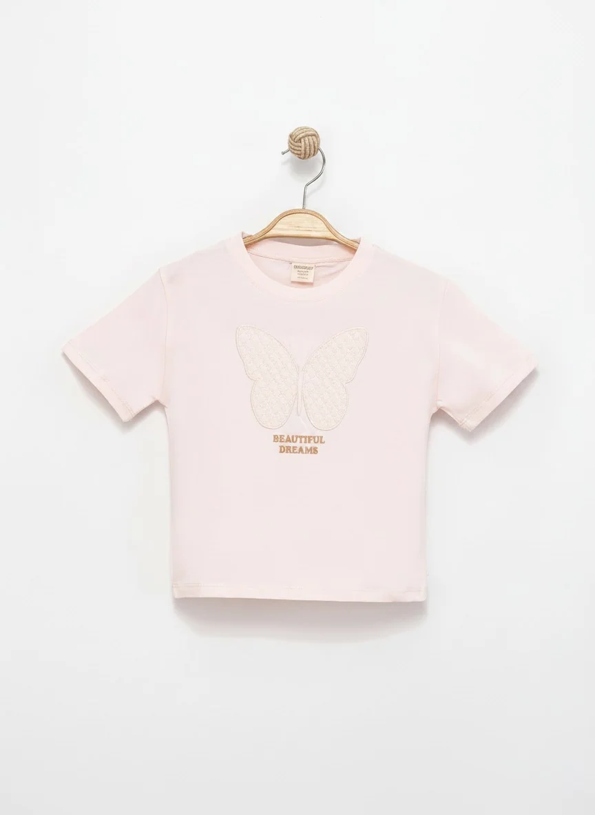 Beautiful Dreams Cotton T-Shirt Pembe 2736-2