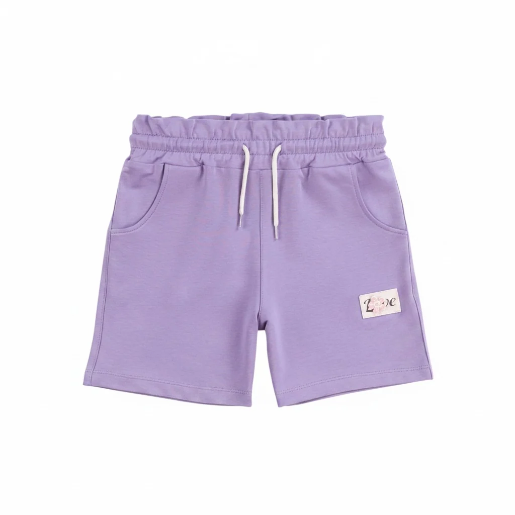 Beli Fırfırlı Mini Şort Lila