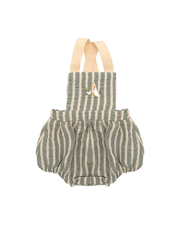 Anne Kaz Nakışlı Müslin Bebek Salopet Mint