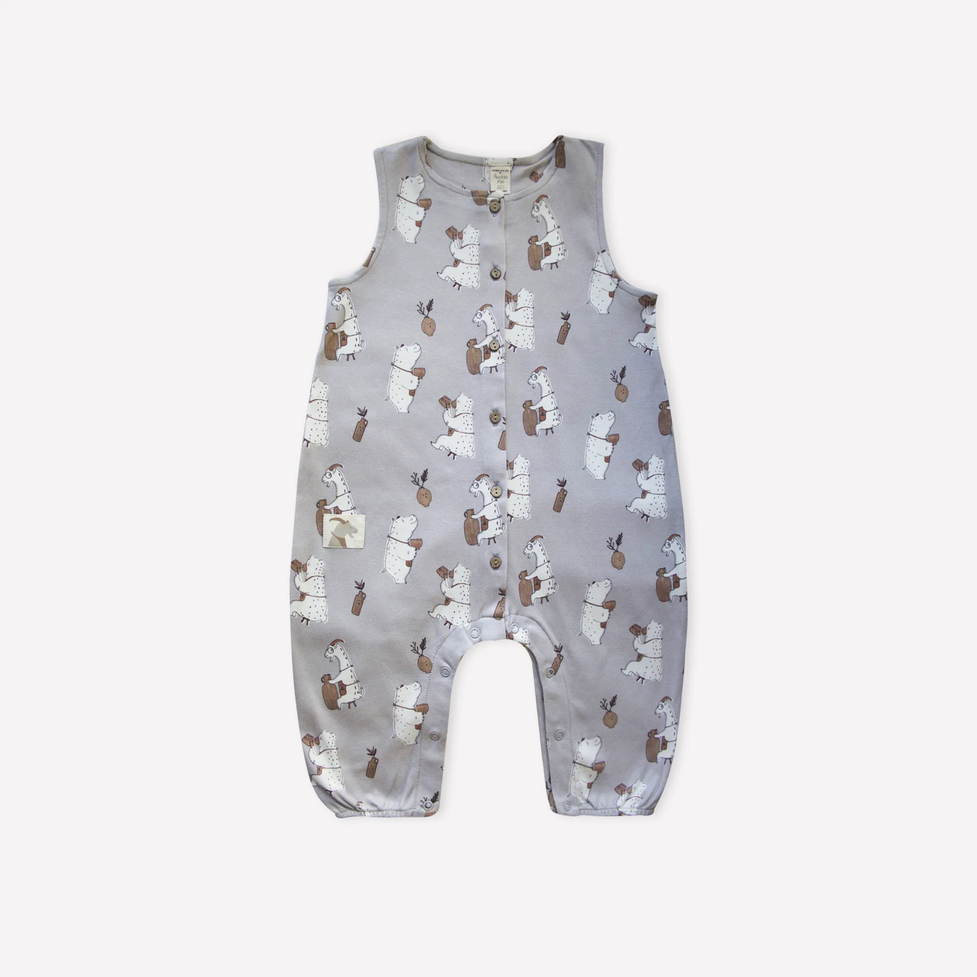 Organic Making Pottery Button UP Jumpsuit