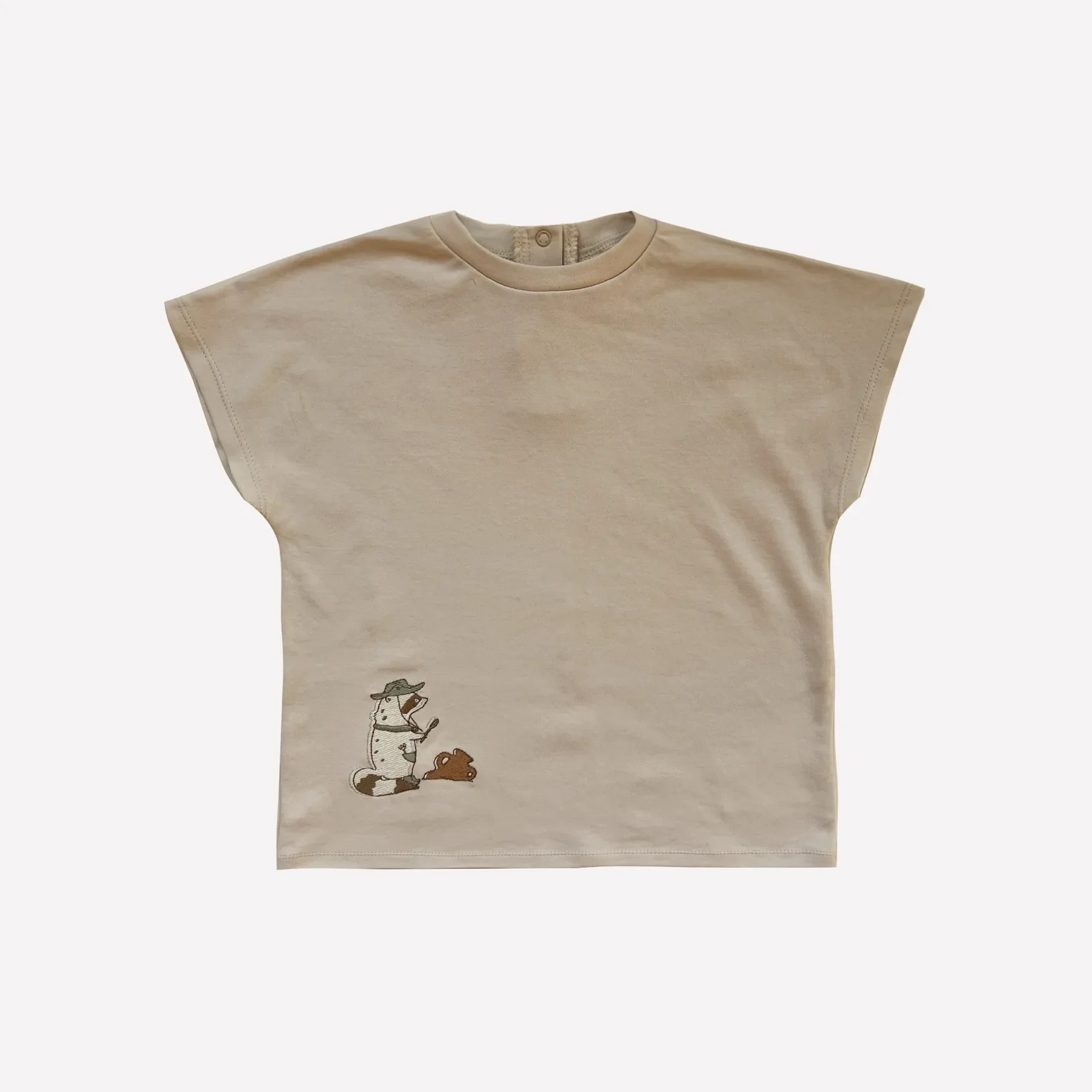 Organic Pale Khaki Racuun T-shirt