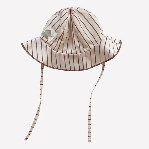 Organic Striped Double Sided Woven Sun Hat