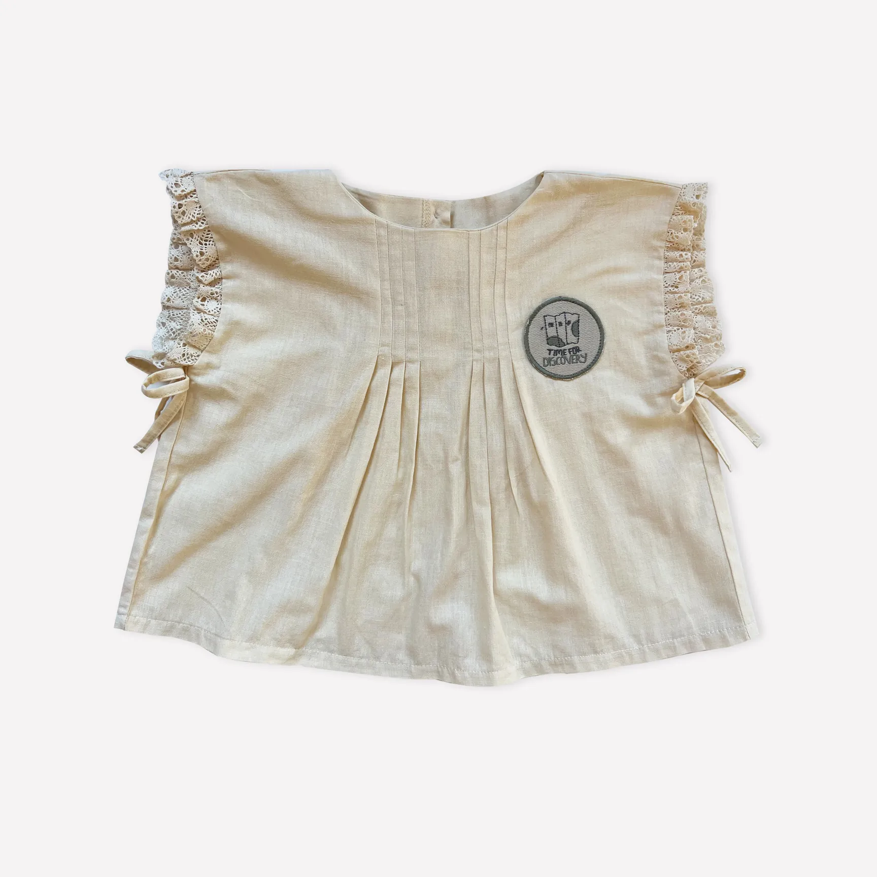 Organic Shortbread Map Pleated Blouse