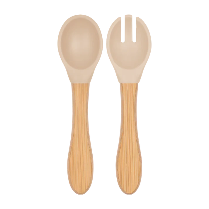 OiOi Mama Kaşığı + Çatal Bubble Beige