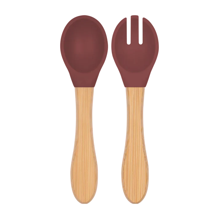 OiOi Mama Kaşığı + Çatal Velvet Rose