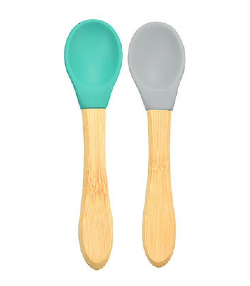 OiOi Mama Kaşığı Aqua Green Powder Grey