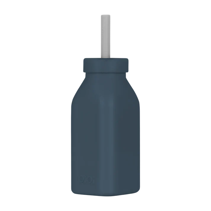 OiOi Şişe+Pipet Deep Blue Powder Grey