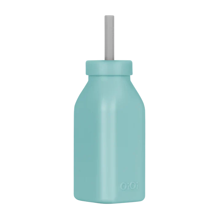 OiOi Şişe+Pipet Aqua Green Powder Grey