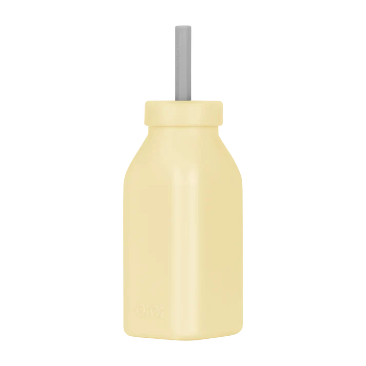 OiOi Şişe+Pipet Mellow Yellow Powder Grey
