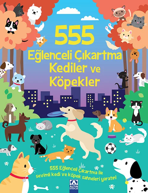 555 Eğlenceli Çıkartma Kediler ve Köpekler