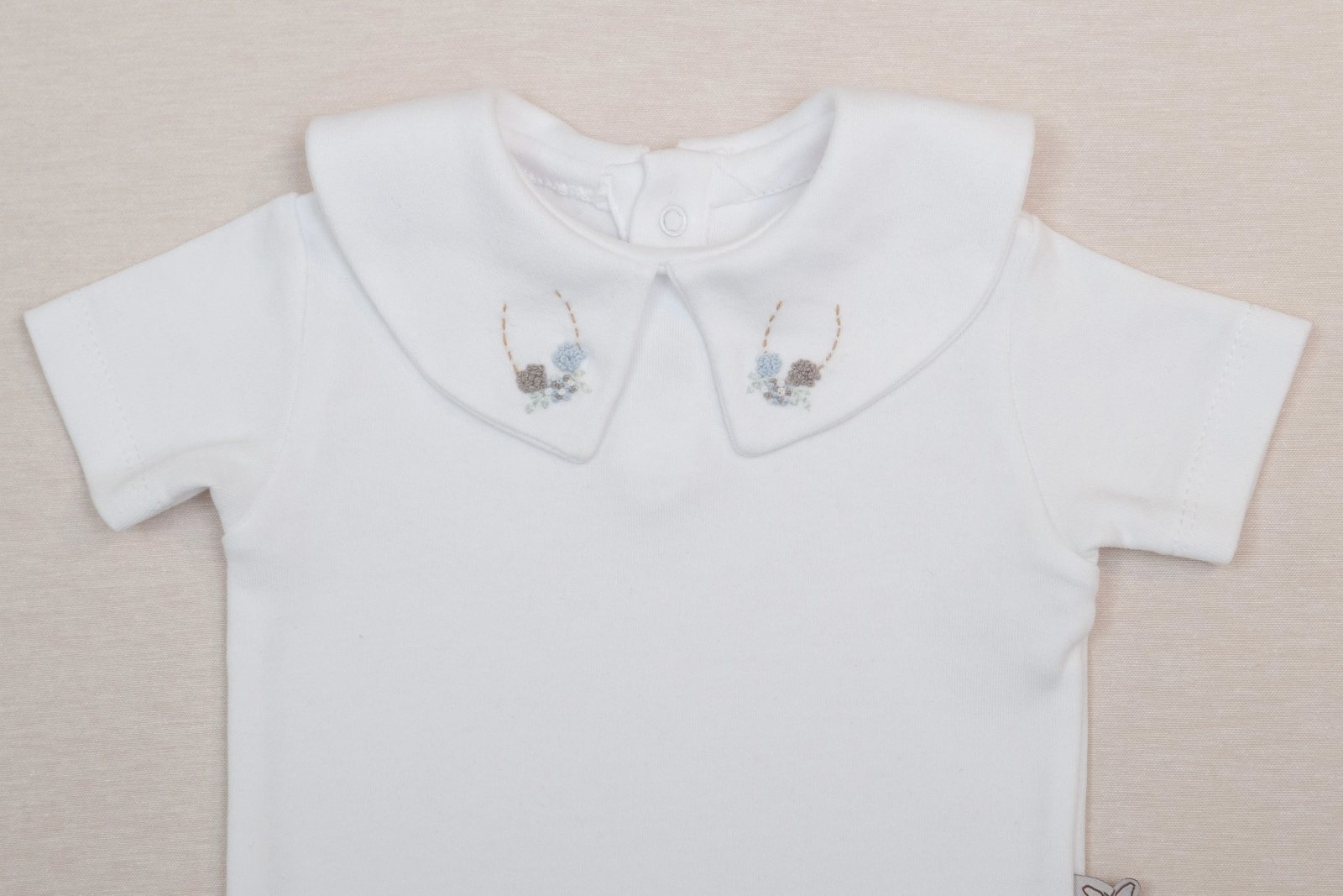 Mariposa Magnolia Nakışlı Bebek Body