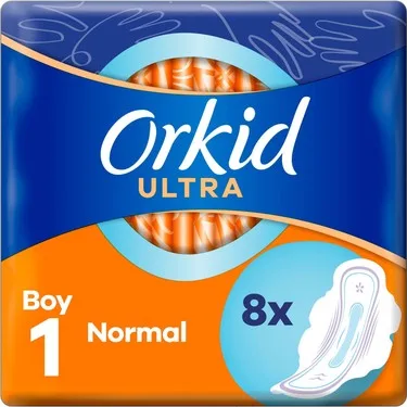 Orkid Ultra Normal Kanatlı Hijyenik Ped 8'li