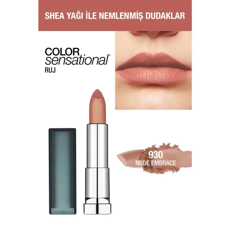 Maybelline Ruj Color Sensational Mattes 930 Nude Embrace